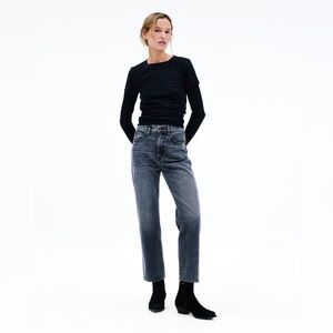 SLVRLAKE London Crop Straight Leg Jeans in Many Moons Size 30